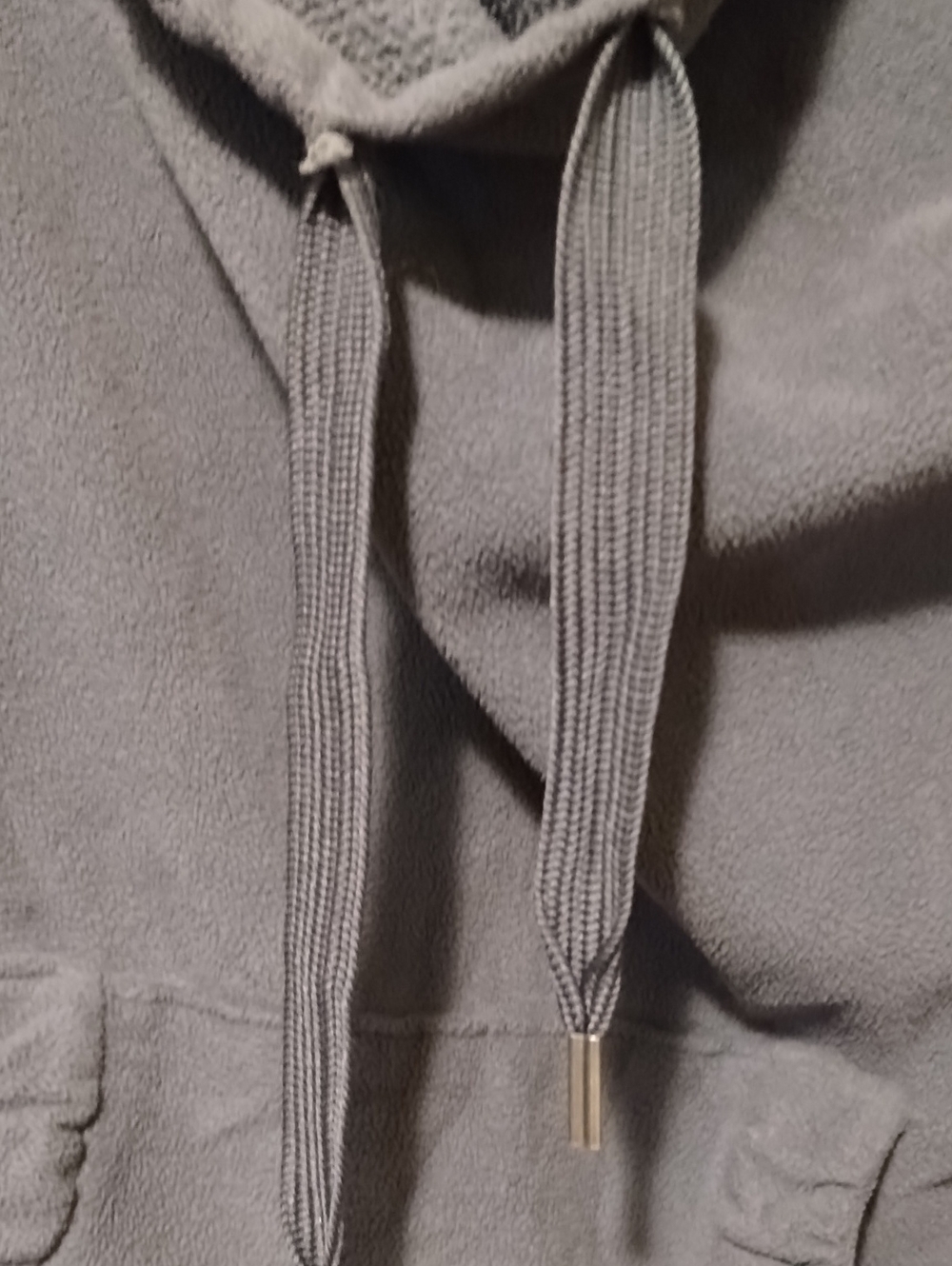 Old Navy Black Cowl-Neck Hoodie Micro Fleece with Drawcords - Picture 5 of 6